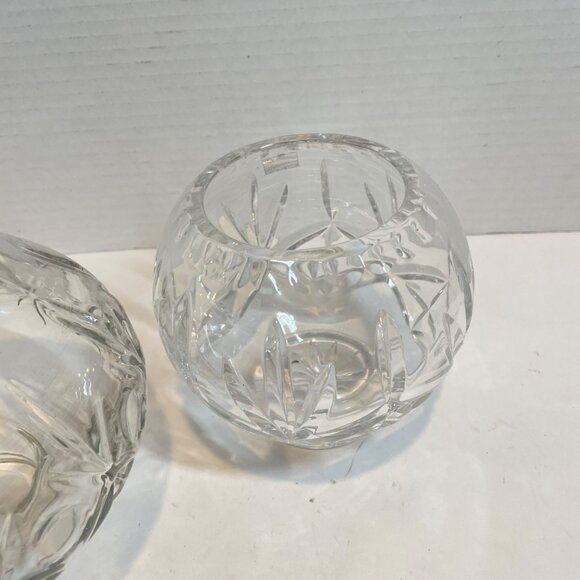 Hand-Cut 24% Lead Crystal Clear Glass Bowl with Lamp Shade Made in Poland - Picture 3 of 12